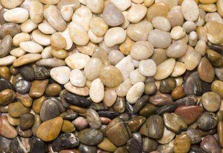 Colorful rocks in wave design.