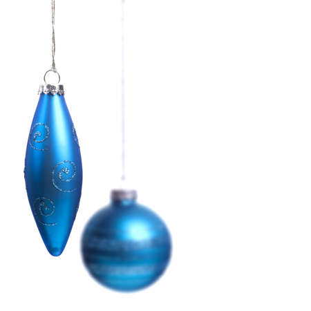 Christmas Ornaments Isolated on White.  Super clean white background-- professionally isolated with clean edges and no grey.  Carefully spotted and retouched. の写真素材