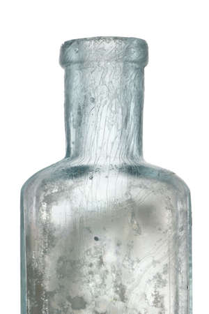 Antique bottle on white isolated backgroundの写真素材