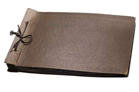 antique photo album isolated on white backgroundの写真素材