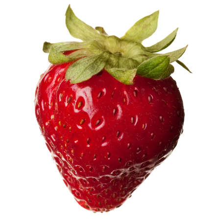 fresh strawberry isolated on white backgroundの写真素材