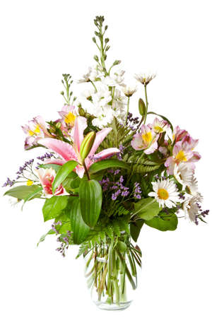 bouquet of flowers isolated on a white backgroundの写真素材