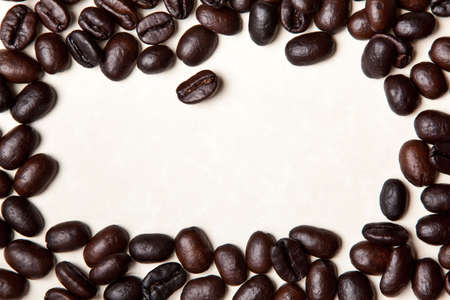 coffee beans isolated on a white backgroundの写真素材