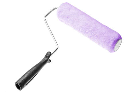 paint roller isolated on a white backgroundの写真素材