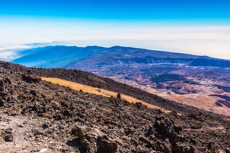 beautiful landscape with mountains Teide temerifeの写真素材