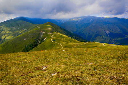 Summer landscape in Transylvania, Romaniaの写真素材