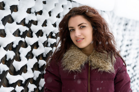 Young woman winter portrait  Shallow dof 