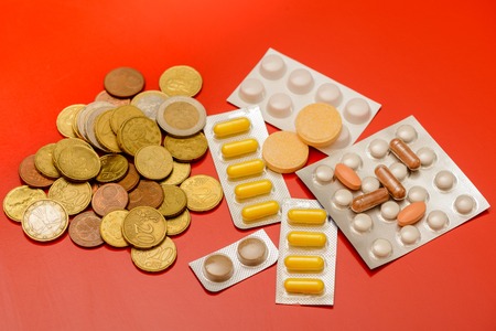 petty cash and drugs signifying cheaperの写真素材