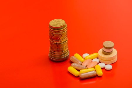 petty cash and drugs signifying cheaperの写真素材