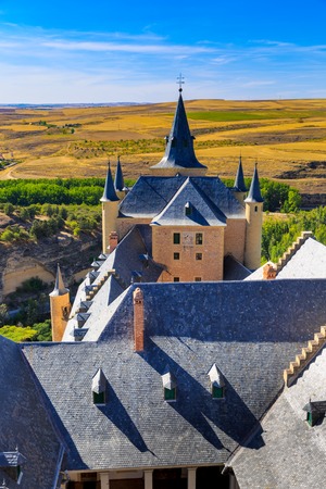 The famous Alcazar of Segovia, Castilla y Leon, Spainのeditorial素材