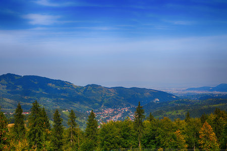 Beautiful summer landscape in the mountains. Romania