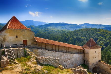 Medieval fortress in Rasnov, Transylvania, Romaniaのeditorial素材