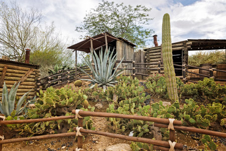 old wooden house in village in Mexicoの写真素材