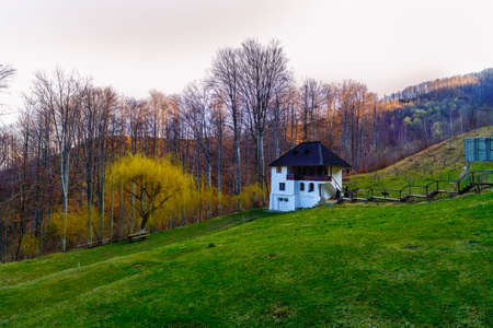 Pachomius schitu Carpathian Mountains Romaniaの写真素材