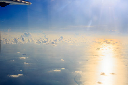 beautiful aerial view maldives islands