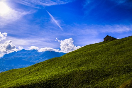 wonderful landscape in the Alps, Switzerlandの写真素材