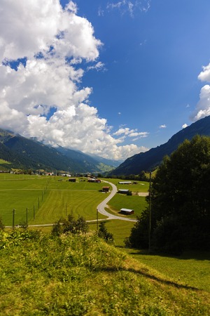 Beautiful mountains landscape in Alps, Switzerlandの写真素材