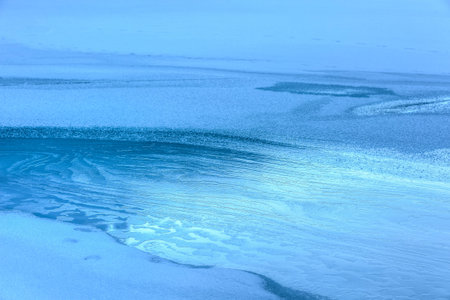 frozen landscape of Lake Petrimanul