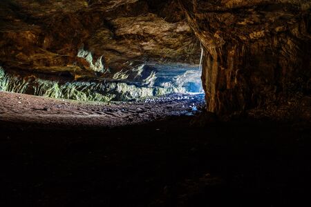 landscape cave Ponoarele Mehedinti, Romaniaの写真素材