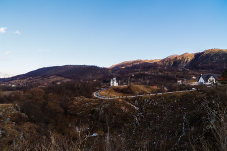 landscape with God's Bridge, a natural bridge in Romania