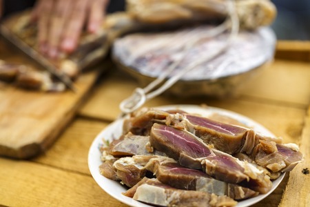 Lamb and beef cut for grillの写真素材