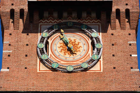 Castello Sforzesco (Sforza Castle) in Milan, Lombardy, Italy, 13-05-2017のeditorial素材