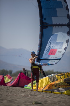 Pictures of Long Beach in Montenegro meeting of kitesurfers (03-August-2017)の写真素材