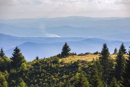 Beautiful mountain scenery in Serbia during the summerの写真素材