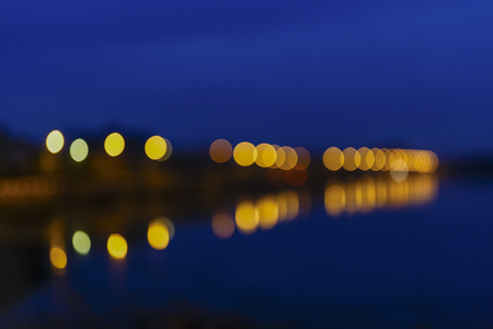 lights out of focus backgroundの写真素材