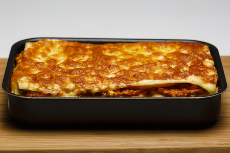 the lasagne tray prepared in the houseの写真素材