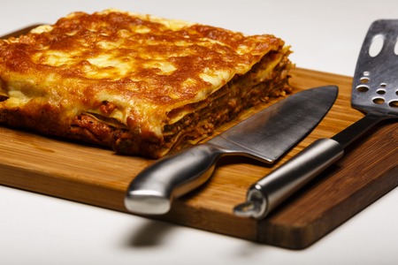 lasagna made in a home ready to eatの写真素材
