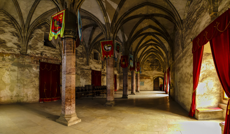pictures inside the Corvin Castle in Romaniaのeditorial素材