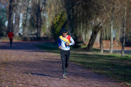 Sports event involving people of different ages organized at the centenary of the Great Romanian...