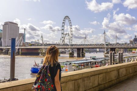20 -August -2019, different tourist points to visit, street life in London on a sunny summer day.のeditorial素材