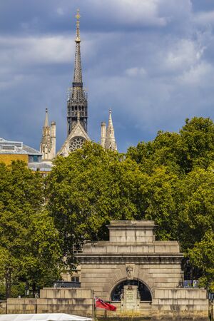 20 -August -2019, different tourist points to visit, street life in London on a sunny summer day.のeditorial素材