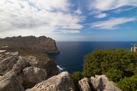 PALMA DE MALLORCA, SPAIN, Balearic. West coast on the island of Palma de Mallorca. Landscape.のeditorial素材