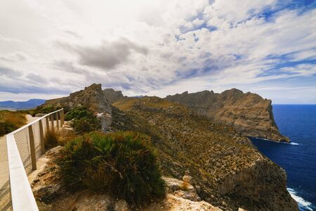 PALMA DE MALLORCA, SPAIN, Balearic. West coast on the island of Palma de Mallorca. Landscape.のeditorial素材