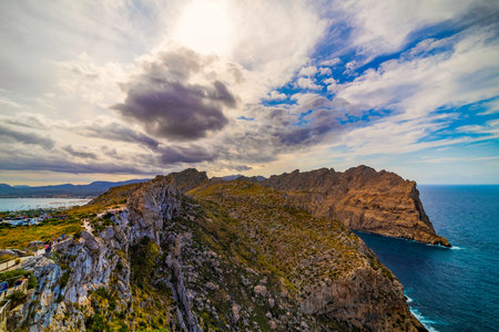 PALMA DE MALLORCA, SPAIN, Balearic. West coast on the island of Palma de Mallorca. Landscape.