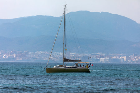 12-September 2019.Island Mallorca, view to a mediterranean sea, beautiful seascape, Illetas,Spain,...