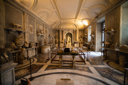 19 November 2019. Images from Rome Italy - inside the Vatican museum. Different images from inside the museum.のeditorial素材
