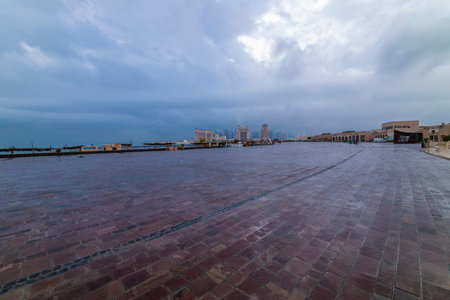JANUARY 10, 2020, Images with Katara Cultural Village, Doha tourist point of interest. Qatar