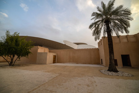 Doha, Qatar - 19 January 2020 : beautiful image of the National Museum Of Qatar