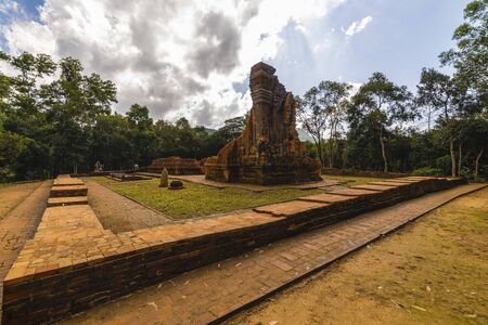 January 14, 2020 Ruins of Old Hindu temple at My Son, Vietnamのeditorial素材