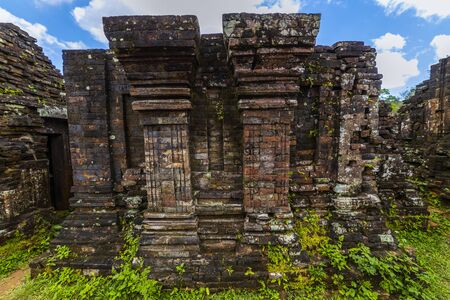 January 14, 2020 Ruins of Old Hindu temple at My Son, Vietnamのeditorial素材