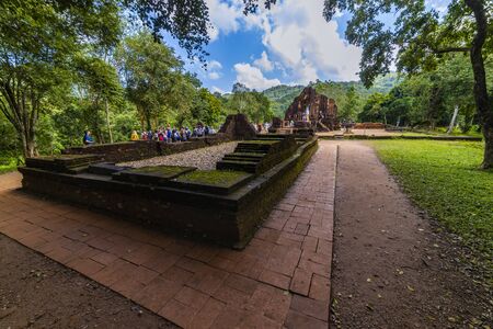January 14, 2020 Ruins of Old Hindu temple at My Son, Vietnamのeditorial素材