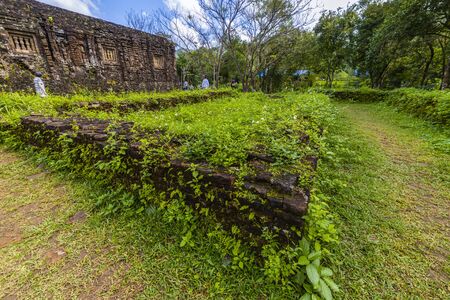 January 14, 2020 Ruins of Old Hindu temple at My Son, Vietnamのeditorial素材