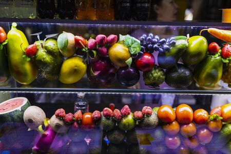 January 14, 2020, Fresh, diverse food market in Hanoi Vietnamの写真素材