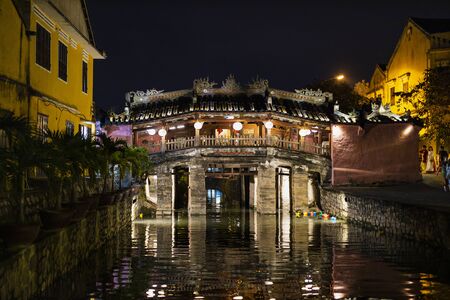 Hoi An, Vietnam - January 16, 2020: Night view of  Hoi An, Hoi An is the World's Cultural heritage site, famous for mixed cultures and architecture.のeditorial素材