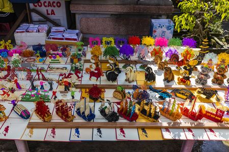 Hoi An, Vietnam - January 16, 2020: Representative images of the various tourist attractions seen in the tour of the old city.のeditorial素材