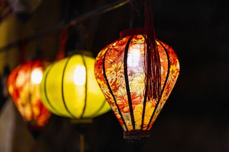 Hoi An, Vietnam - January 16, 2020: Night view of  Hoi An, Hoi An is the World's Cultural heritage site, famous for mixed cultures and architecture.のeditorial素材